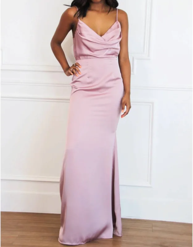 Satin Bow Back Maxi Dress