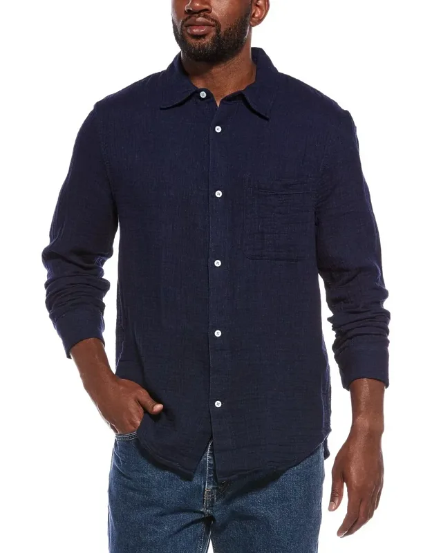 Indigo Dyed Button Up Shirt