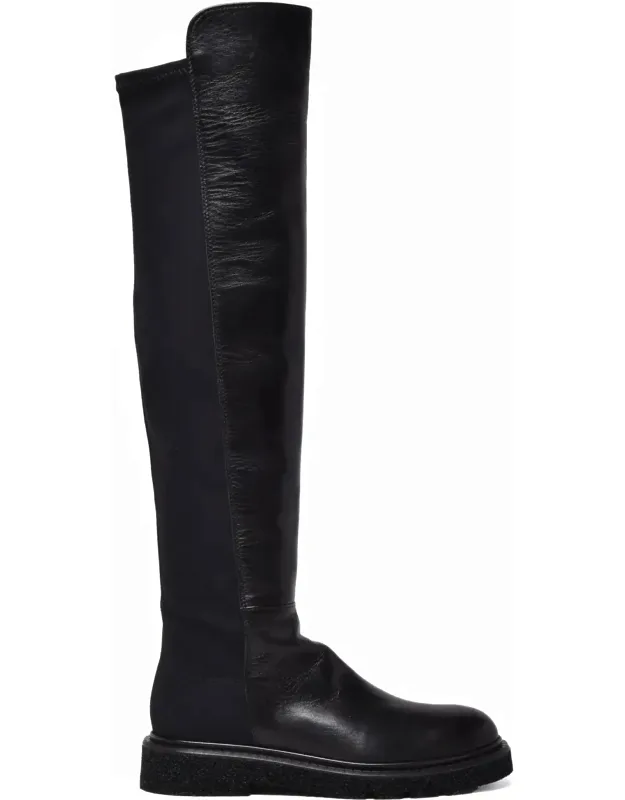 Leather Stretch Boots