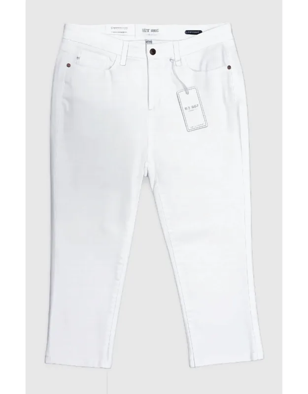 Mid Rise Capri Jeans