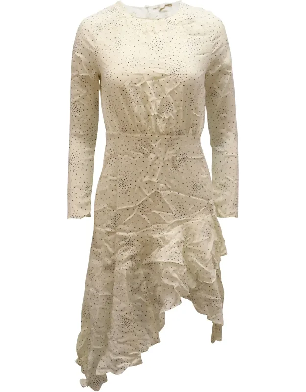 Asymmetric Star Print Midi Dress