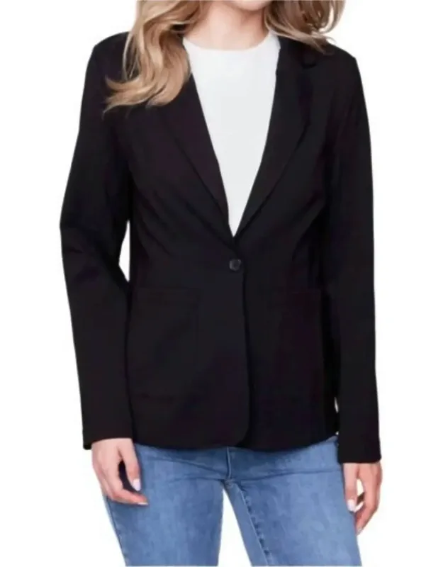 Classic V-neck Blazer With Pockets