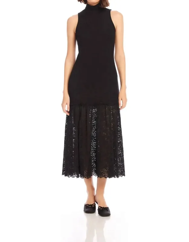 Liana Contrast Lace Dress