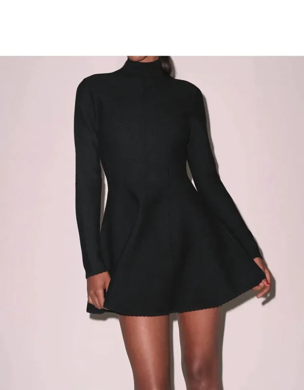 Knit Long Sleeve Corset Dress