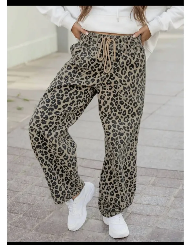 Animal Print Joggers