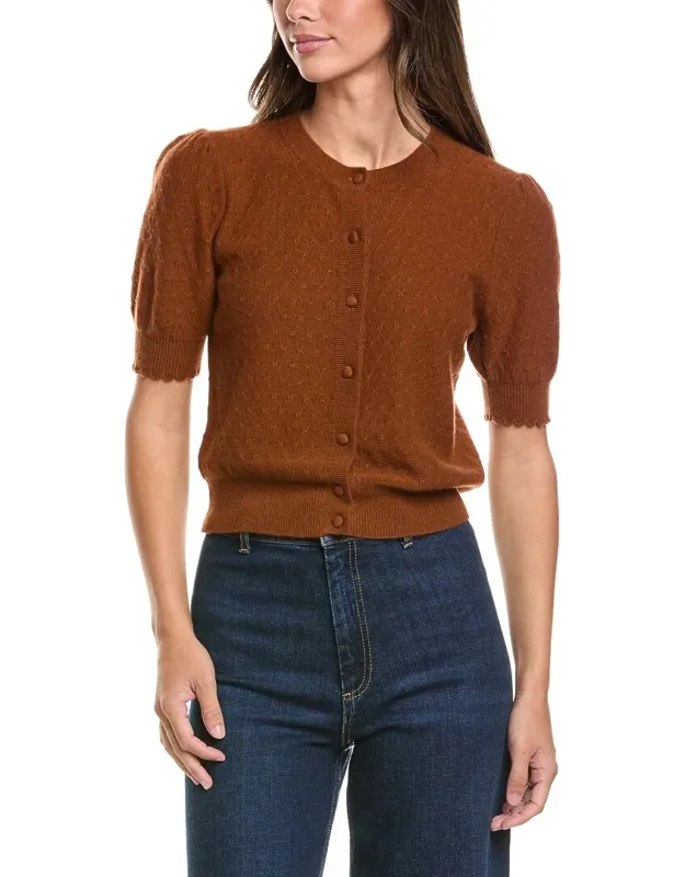 Pointelle Cashmere Cardigan