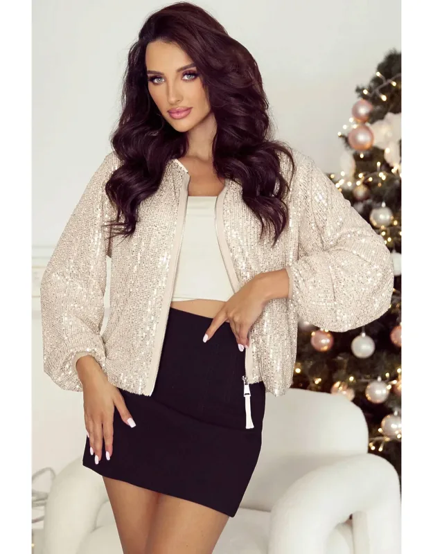 Sequin Full Zip Jacket