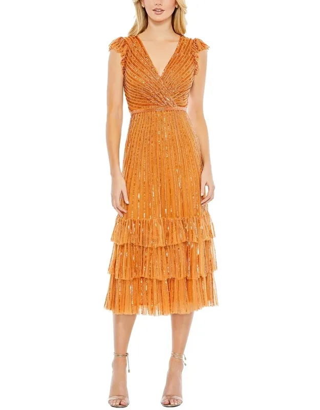 Sequined Wrap Over Dress