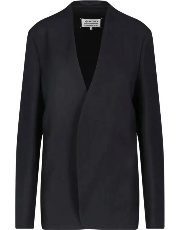 Virgin Wool V-neck Blazer
