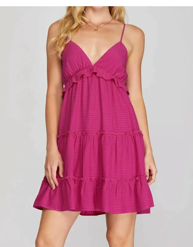 Textured Tiered Dress