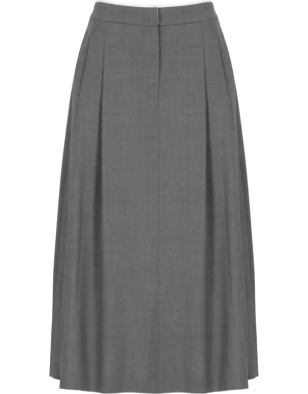 Knee-length Skirt With Darts And Stylish Pockets