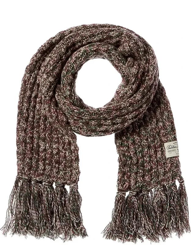 Ribbed Knit Wool-blend Scarf