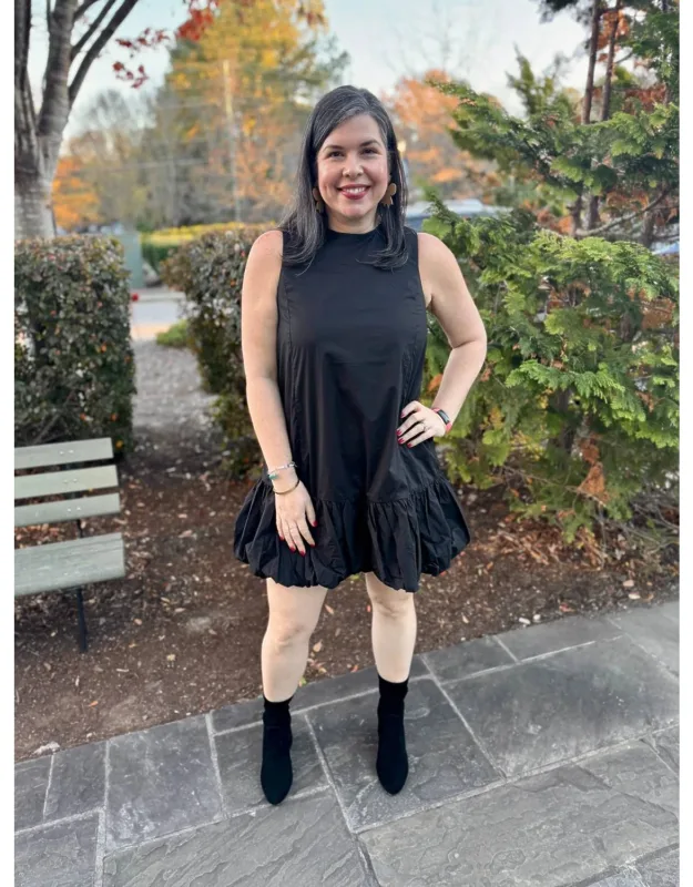 Bubble Hem Mini Dress