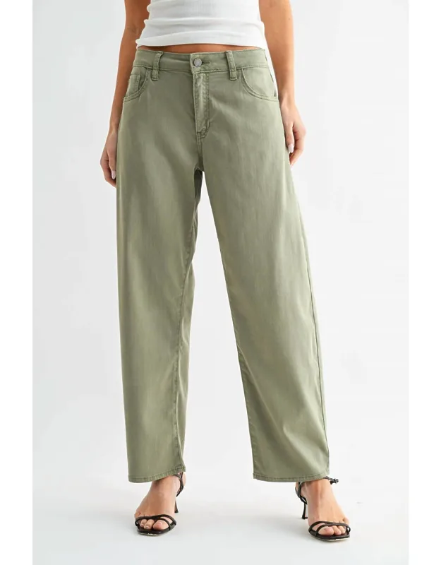 Stretch Twill Comfort Barrel Jeans