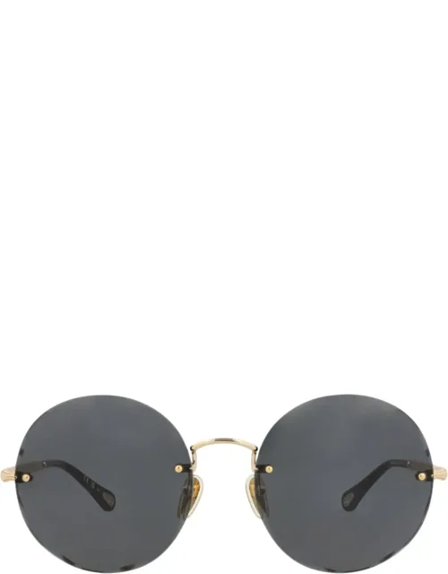 Round-frame Sunglasses With Protective Case And Cleaning Cloth