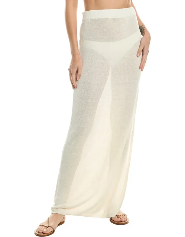 Linen-blend Maxi Skirt