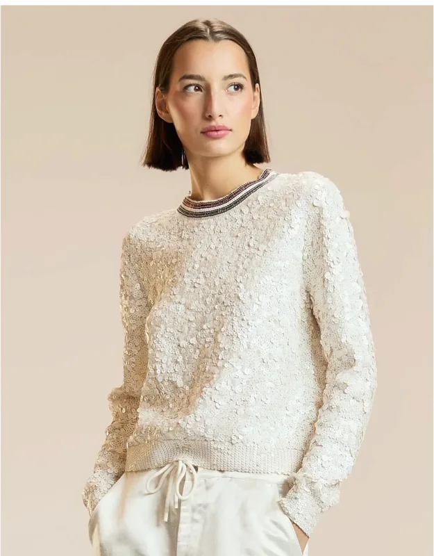 Sequin Crewneck Sweater
