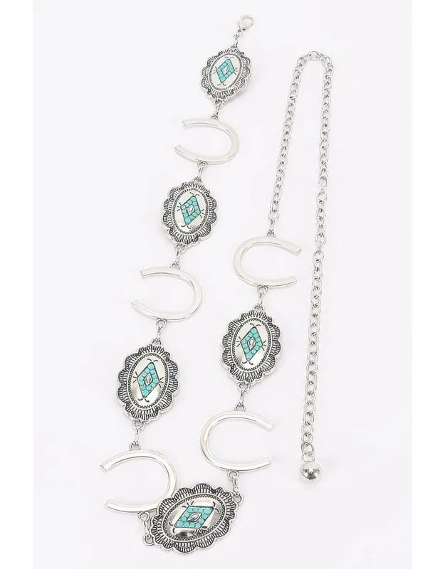 Horseshoe Concho Chain Belt