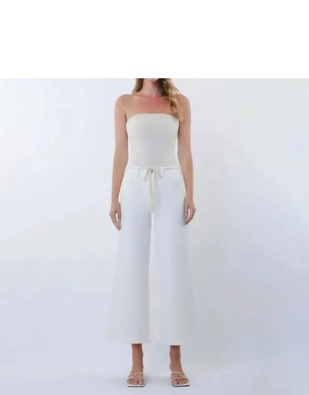 High Rise Crop Wide Leg Jeans