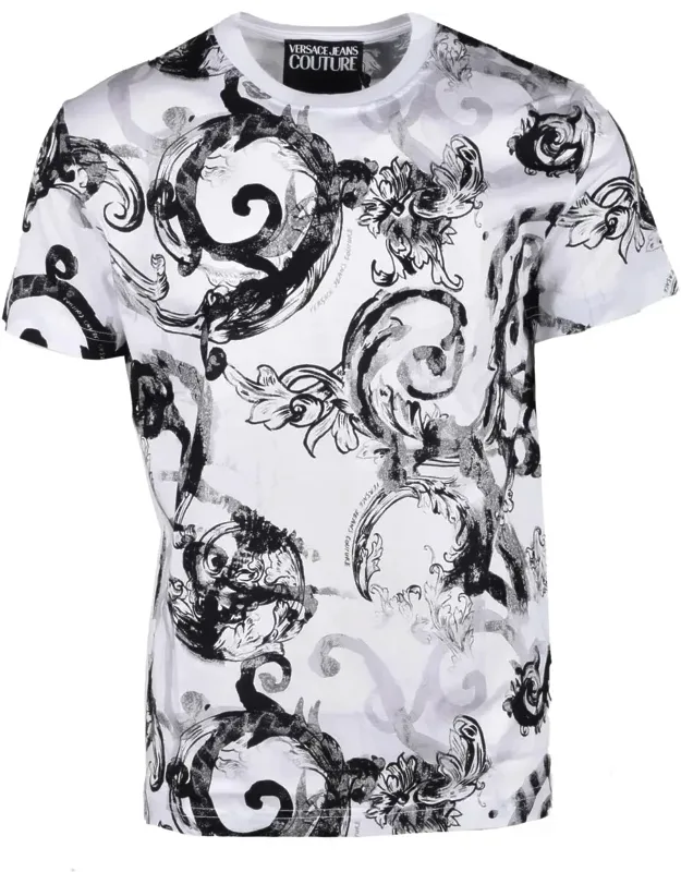 Baroque-inspired Printed Cotton T-shirt