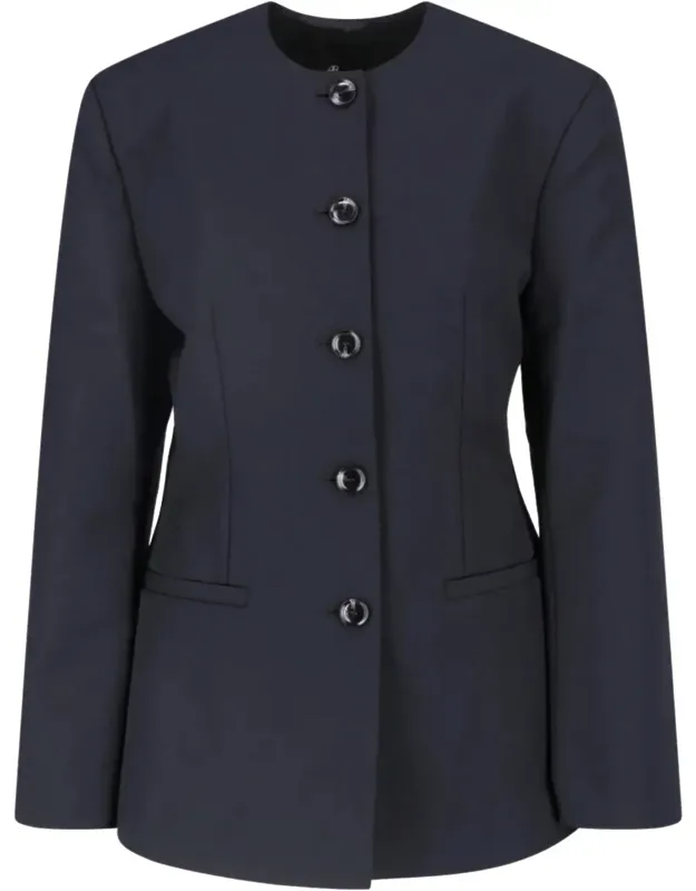 Tailored Wool Blend Blazer