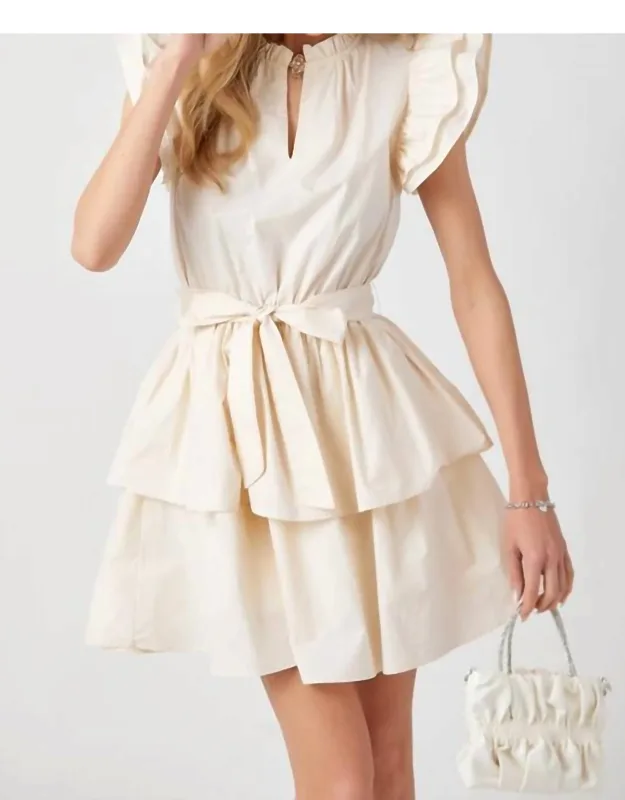 Ruffle Sleeve Dress