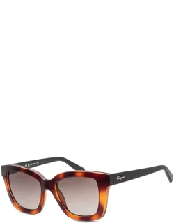 Sunglasses, Square Full Rim, Grey Gradient Lens