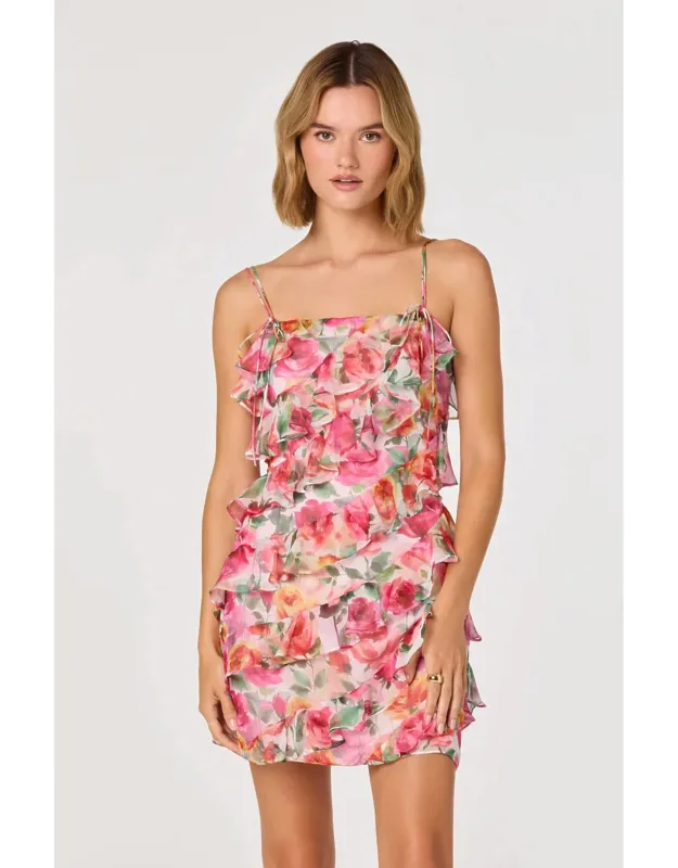 Floral Ruffle Mini Dress