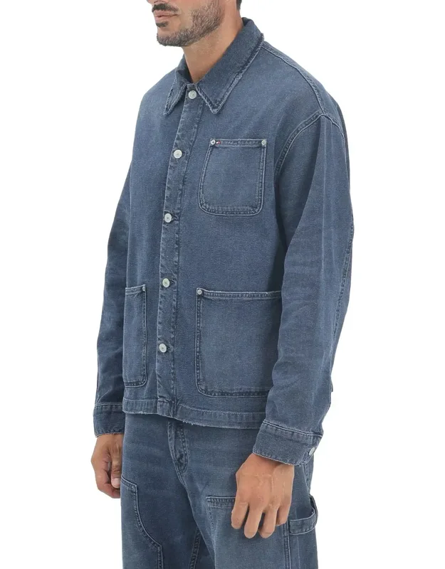 Button-fastened Denim Jacket