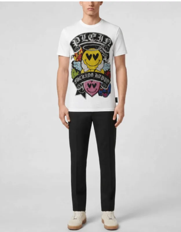 Jersey T-shirt Smile - Crafted From Premium Cotton, Classic Round Neckline