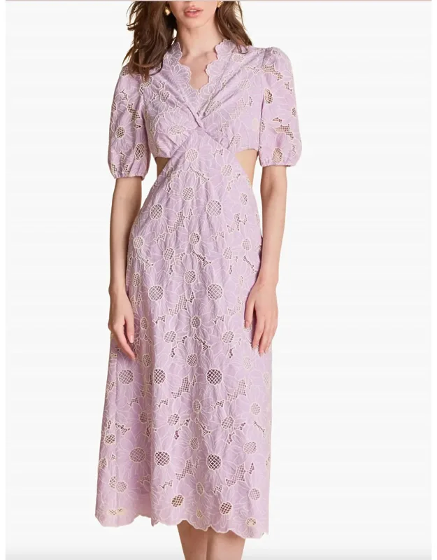 Bloom Cut Out Scalloped Midi Dress