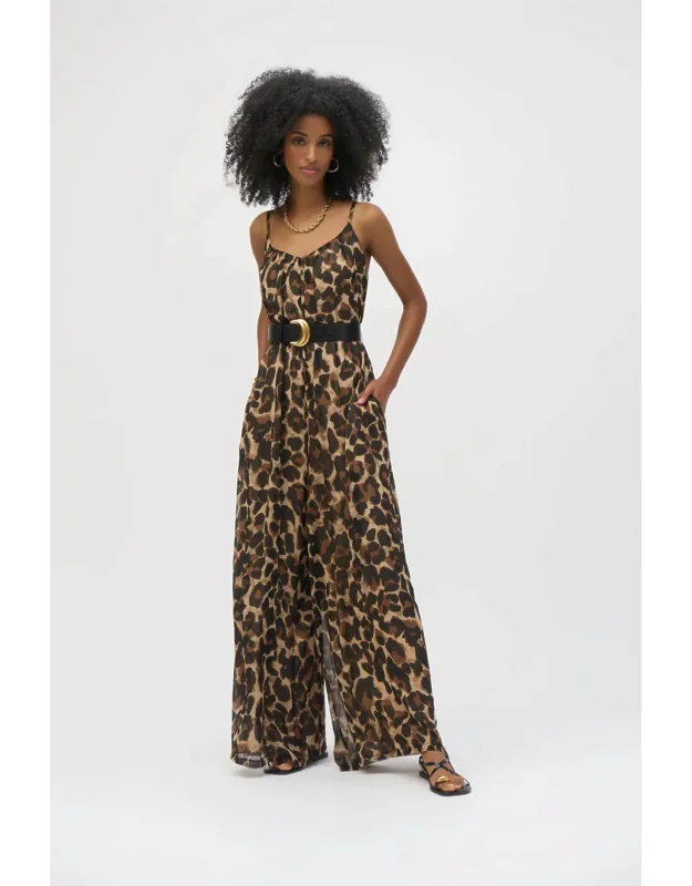Animal Print Wide Leg Jumpsuit