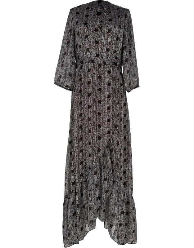 Printed Wrap Maxi Dress