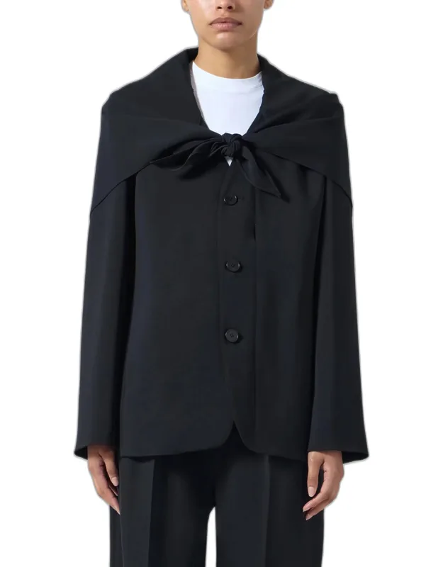 Tie-detailed Cady Blazer