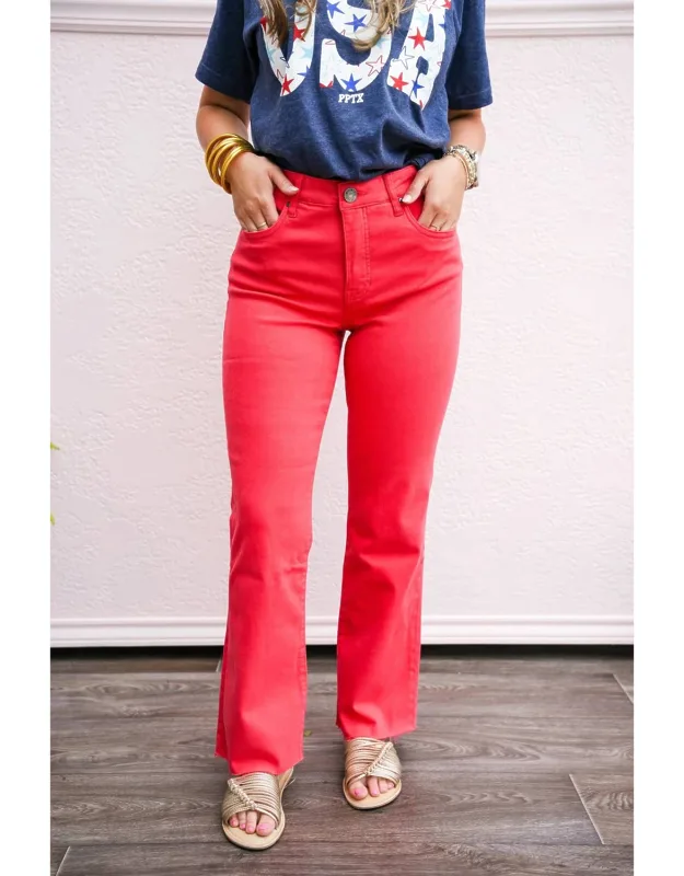 High Rise Ankle Flare Jeans