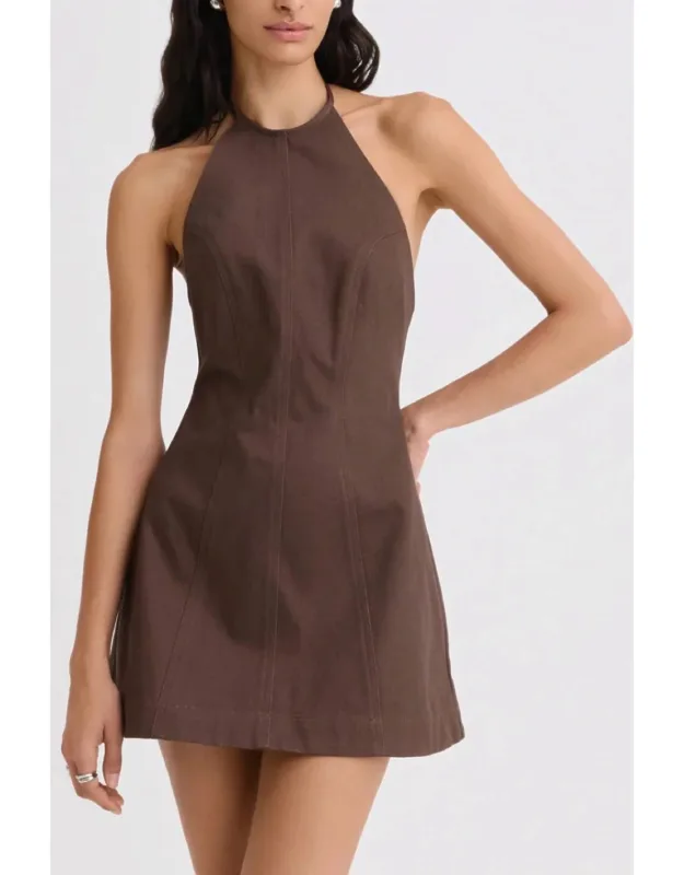 Tie Halter Mini Dress