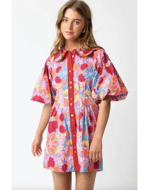 Floral Fluff Mini Dress