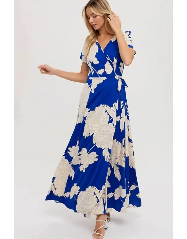Coastal Maxi Wrap Dress