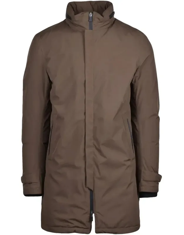 Jacket With Concealed Hood And Minimalist Design