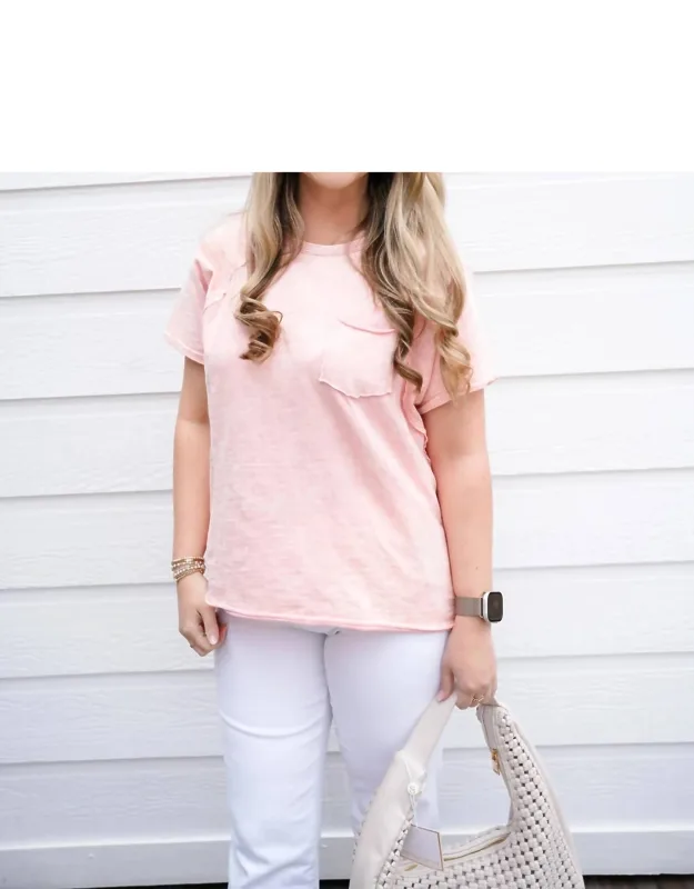 Raw Edge Pocket Tee