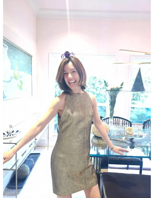 Shimmer Halter Dress