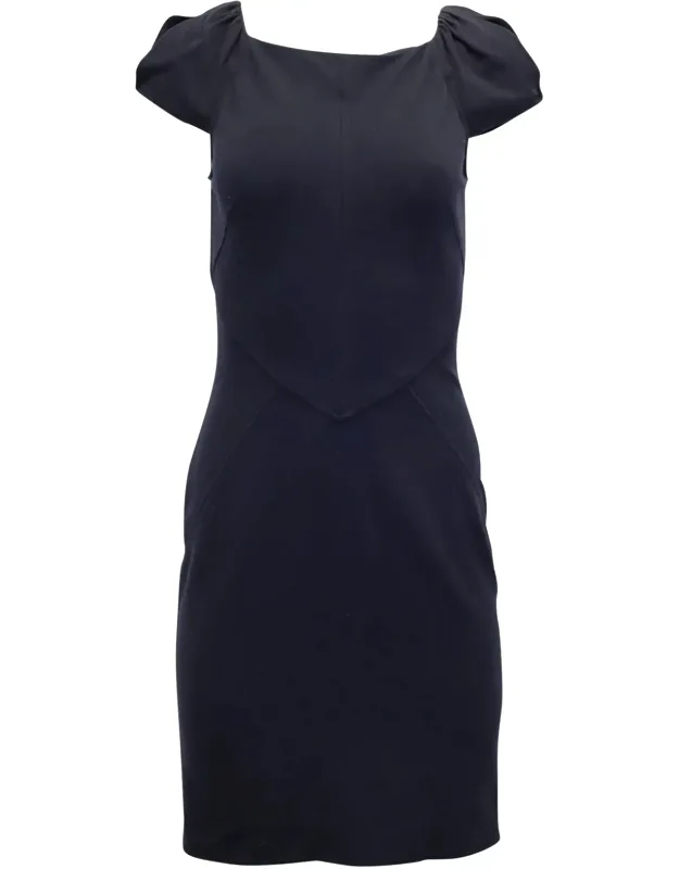 Puffed Sleeve Mini Dress