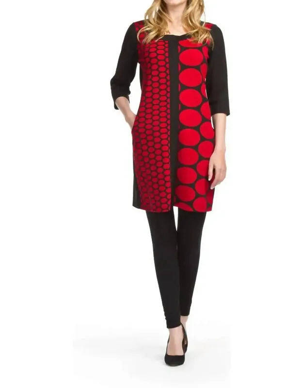 Big & Small Dot 3/4 Sleeve Dress