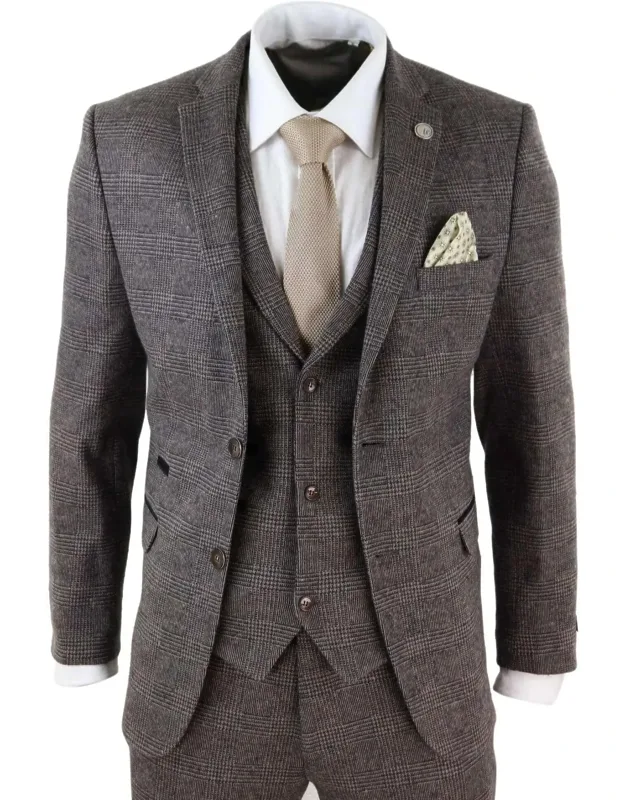 3 Piece Herringbone Tweed Suit