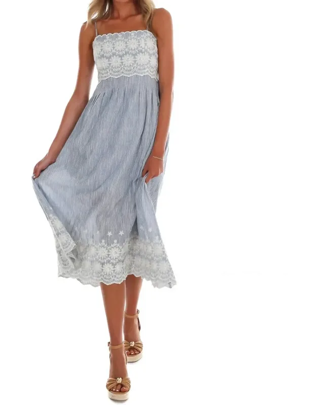 Coastal Daydream Lace Midi Dress