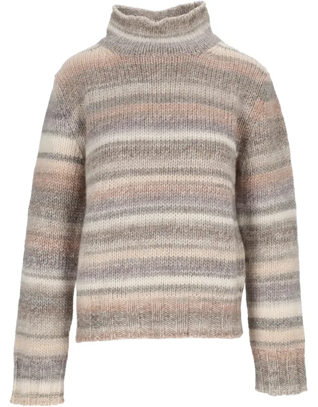 Striped Turtleneck Sweater