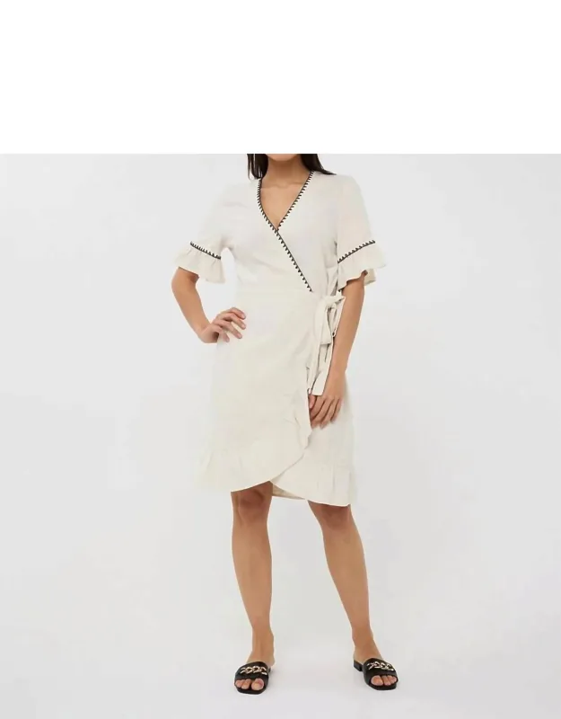 Contrast Stitch Midi Dress