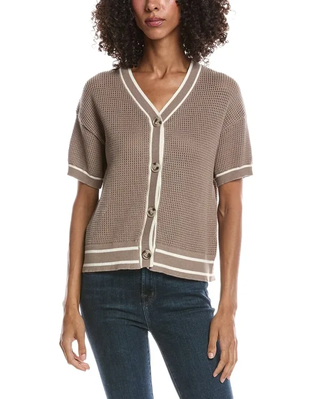 Basketweave Tipped Cardigan