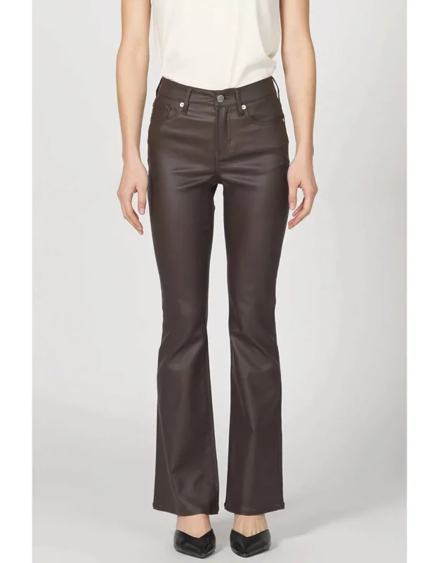 Mid Rise Coated Pants