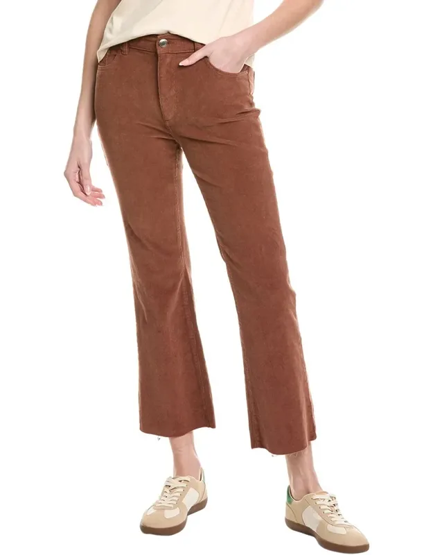 Cropped Corduroy Bootcut Pants